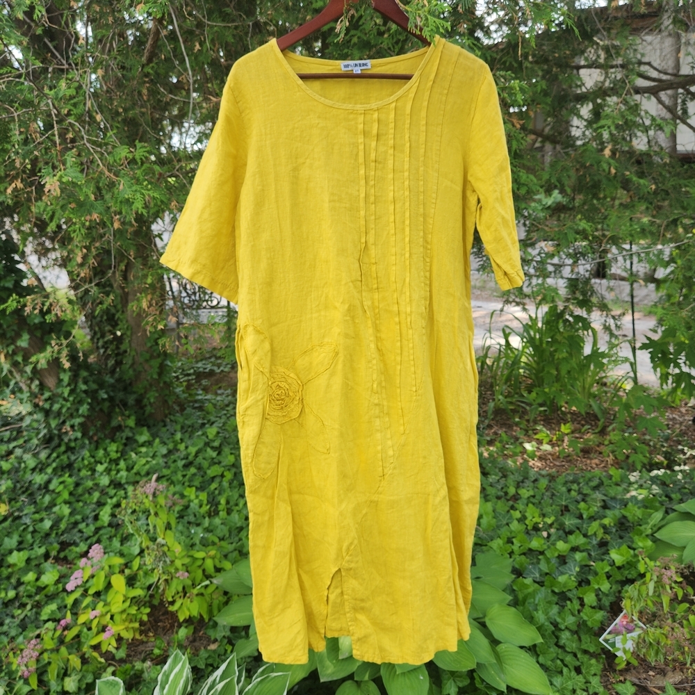 Yellow Linen Dress